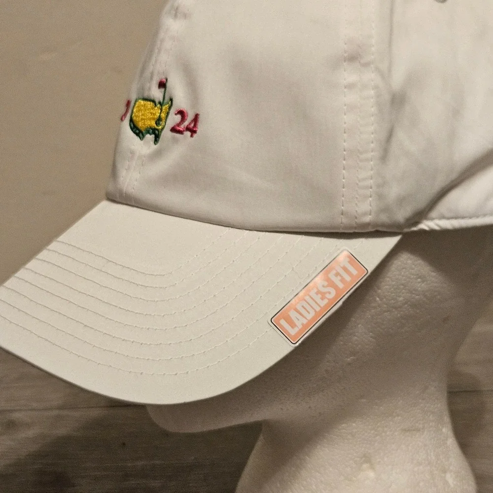 Masters 2024 Golf Hat Ladies Fit White Adjustable Performance Cap AUGL2705WHT